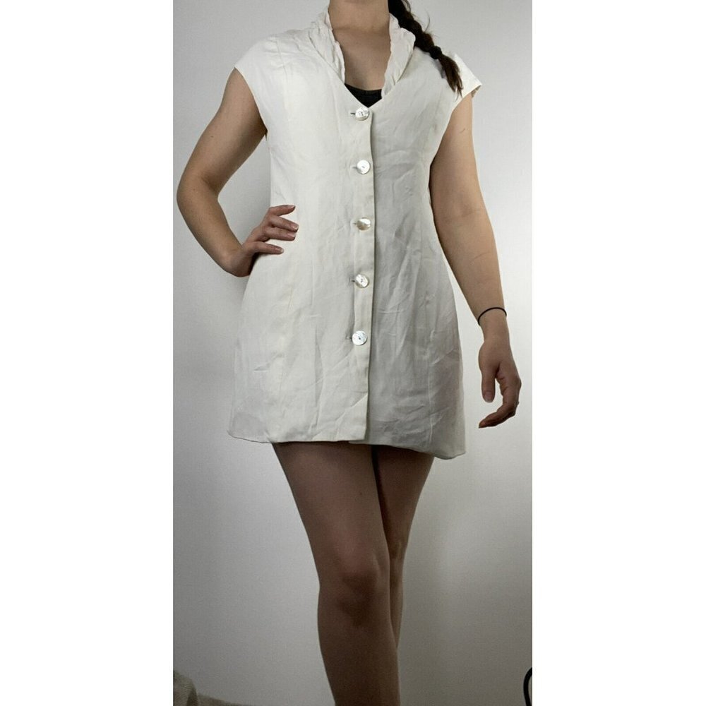 Vintage Laundry by Shelli Segal White Vest/Mini Dress Women's XS/Small Dress